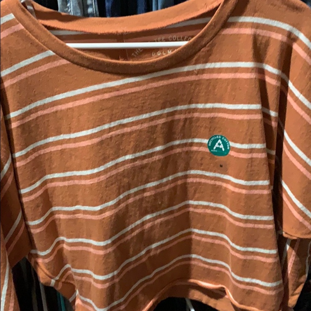 Orange stripped shirt long sleeve